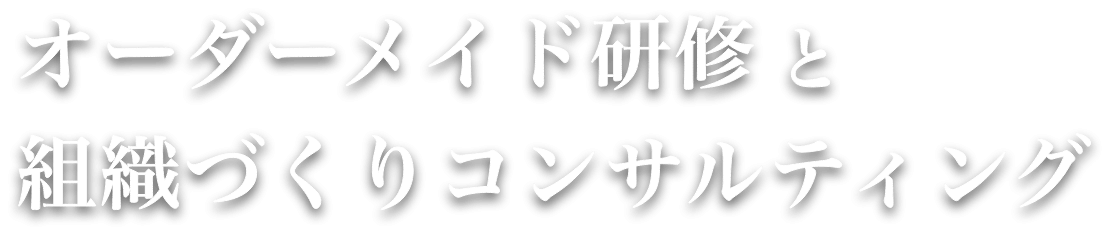 オーダーメイド研修と組織づくりコンサルティング